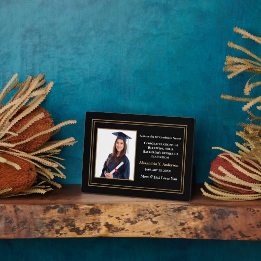 Abschluss Foto School Award Custom Fotoplatte (Seite)