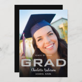 Abschluss Foto Schwarz Ankündigung (Vorne/Hinten)