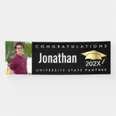 Abschluss Foto Schwarze Goldkappe Moderne, schlich Banner (Horizontal)