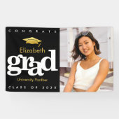 Abschluss Foto Schwarzes Gold einfache, fett und m Banner (Horizontal)