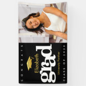 Abschluss Foto Schwarzes Gold einfache, fett und m Banner (Vertikal)