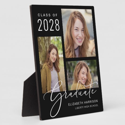 Abschluss Foto Script Black Fotoplatte (Seite)