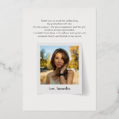 Abschluss Foto Script Danke Karte (Rückseite)