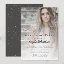 Abschluss Foto Script Typografy Party Einladung