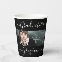 Abschluss Foto Simple Modern Open House Party Pappbecher