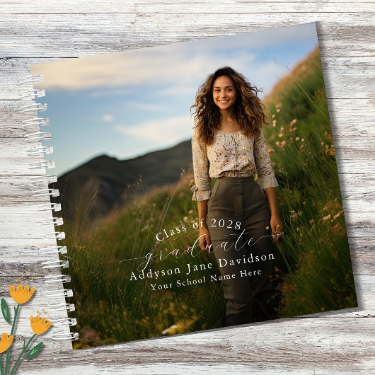 Abschluss Foto Spiral Notebook Gästebuch Notizblock