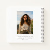 Abschluss Foto Spiral Notebook Gästebuch Notizblock (Rückseite)