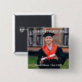 Abschluss Foto Stilvoll Keepake Button (Vorne & Hinten)