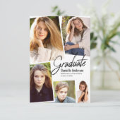 Abschluss Foto Story Collage Modernes Skript Ankündigung (Stehend Vorderseite)