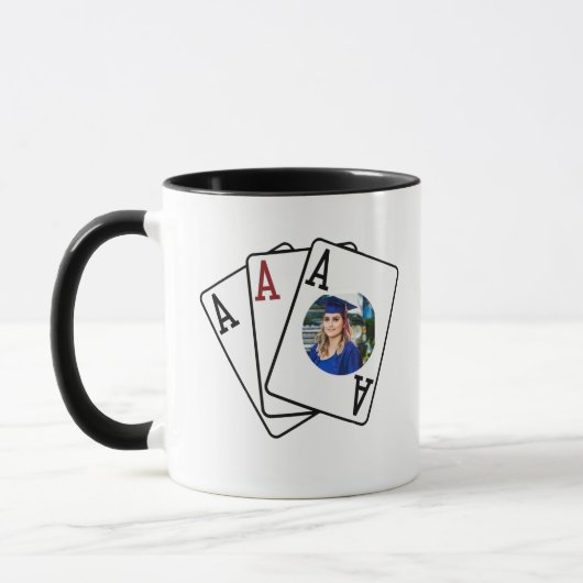 Abschluss Foto Tasse - Drei Asse Alumni Geschenk I (Links)