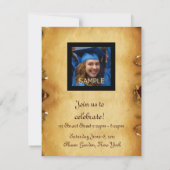 ABSCHLUSS FOTO TEMPLATE GOLD OWL EINLADUNG (Rückseite)