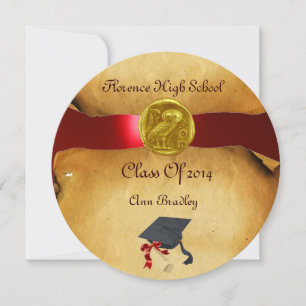 ABSCHLUSS FOTO TEMPLATE GOLD OWL EINLADUNG