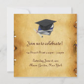 ABSCHLUSS FOTO TEMPLATE PARCHATE Red Wax Siegel Einladung (Rückseite)