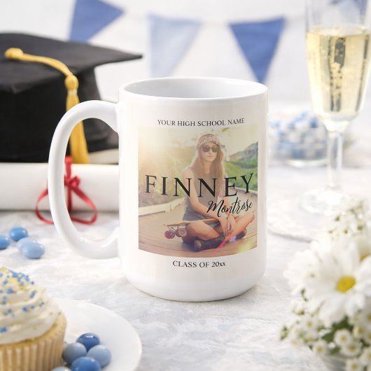 Abschluss-Foto-Textüberlagerung Kaffeetasse