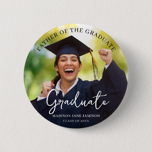 Abschluss Foto Vater der Graduate Button (Vorderseite)