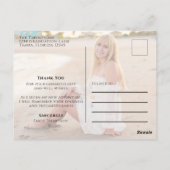 Abschluss Foto Vielen Dank Card Custom Postkarte (Rückseite)