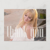 Abschluss Foto Vielen Dank Card Custom Postkarte (Vorderseite)