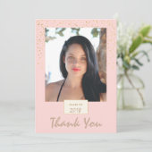 Abschluss Foto Vielen Dank Einladung (Stehend Vorderseite)