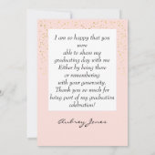 Abschluss Foto Vielen Dank Einladung (Rückseite)