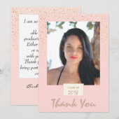 Abschluss Foto Vielen Dank Einladung (Vorne/Hinten)