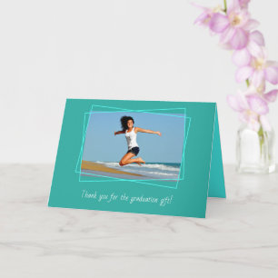 Abschluss Foto Vielen Dank gefaltet Karte