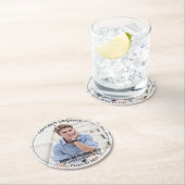 Abschluss Foto Vielen Dank Klasse von 20XX Custom Runder Pappuntersetzer (Vor Ort)