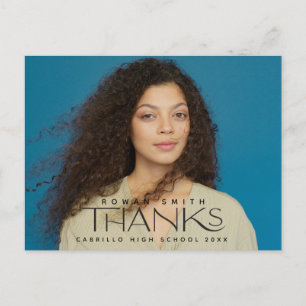 Abschluss Foto Vielen Dank Postkarte