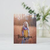 Abschluss Foto Vielen Dank Postkarte (Stehend Vorderseite)