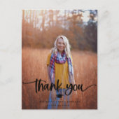 Abschluss Foto Vielen Dank Postkarte (Vorderseite)