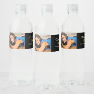 Abschluss-Foto Wasserflaschenetikett