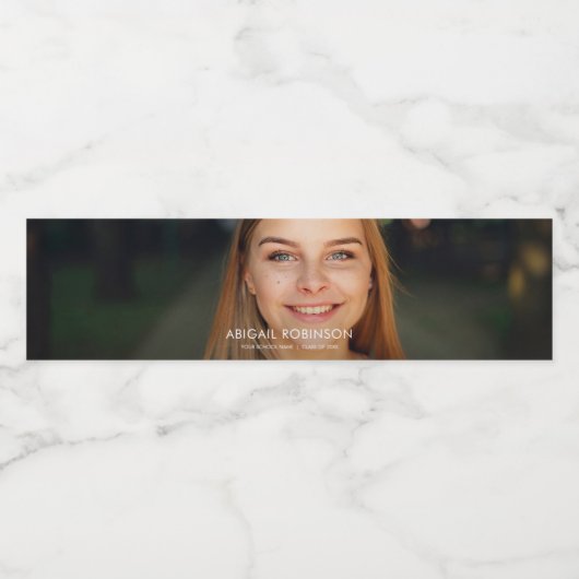 Abschluss-Foto Wasserflaschenetikett (Einzelnes Label)