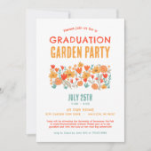 Abschluss Foto weg Garten Party Einladung (Vorderseite)