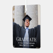 Abschluss Foto Weihnachten Ornament Aus Metall (Vorderseite links)