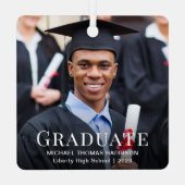 Abschluss Foto Weihnachten Ornament Aus Metall (Rückseite)