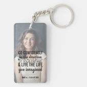 Abschluss Foto Zitat Schlüsselanhänger (Rückseite)