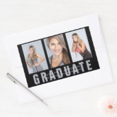 Abschluss-FotoCollage benutzerdefiniert Rechteckiger Aufkleber (Umschlag)