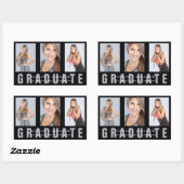 Abschluss FotoCollage Custom rechteckige Sticke Rechteckiger Aufkleber (Blatt)