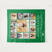 Abschluss-FotoCollage Große grüne Hintergrund Wandteppich (Vorderseite (Horizontal))
