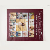 Abschluss FotoCollage Große Maroon Rote Hintergrun Wandteppich (Vorderseite (Horizontal))