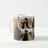 Abschluss-Fotocollage Kappe und Robe Kaffeetasse (Vorderseite Links)
