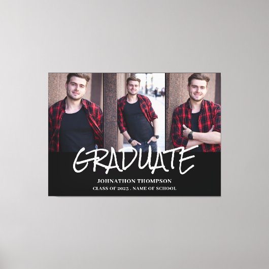 Abschluss-FotoCollage Leinwanddruck (Vorderseite)