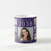 Abschluss-Fotocollage Lila Abschlussfeier Kaffeetasse (Mittel)