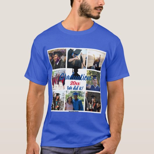 Abschluss FotoCollage Personalisierter T - Shirt (Vorderseite)