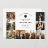 Abschluss FotoCollage Save the Date Dankeskarte (Vorne/Hinten)