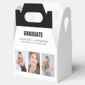 Abschluss-FotoCollage Schwarzweiß Geschenkschachtel (Geöffnet)