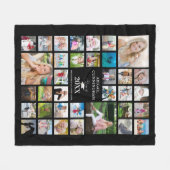 Abschluss-Fotocollage-SkriptKLASSE Fleecedecke (Vorderseite (Horizontal))