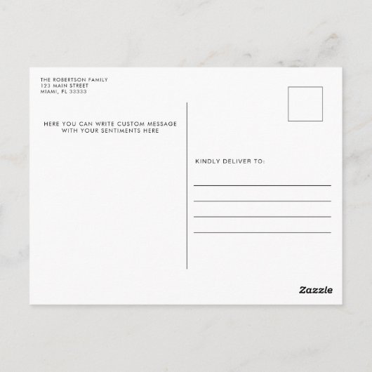 Abschluss FotoCollage|Vier Fotos Postkarte (Rückseite)