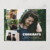 Abschluss FotoCollage|Vier Fotos Postkarte (Vorderseite)