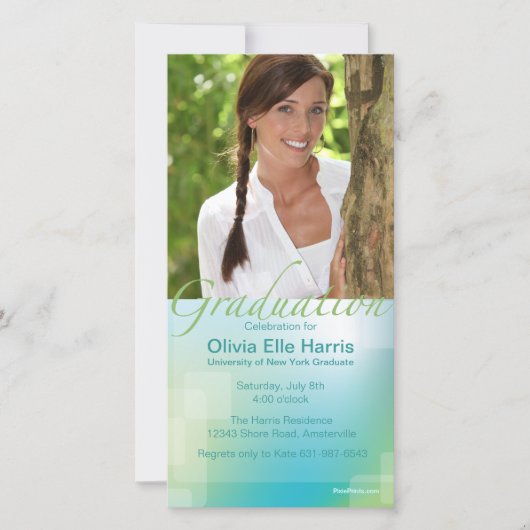 Abschluss-Fotokarte Ankündigung (Vorderseite)