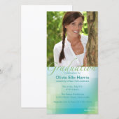 Abschluss-Fotokarte Ankündigung (Vorne/Hinten)